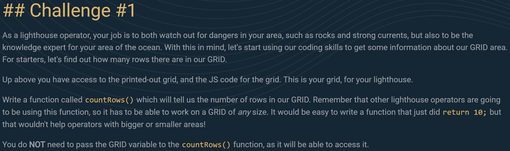 Sample problem from the 21 day challenge